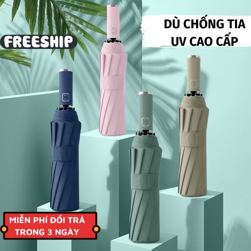 Ô Dù Che Mưa , Dù Đi Nắng Cao Cấp Tự Động Gấp Gọn Chống Tia UV Chất Liệu Vải Dù Chống Nhăn LIMO.H