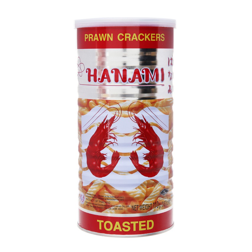Snack Tôm Thái Lan Hanami Prawn Crackers (Lon 110g)