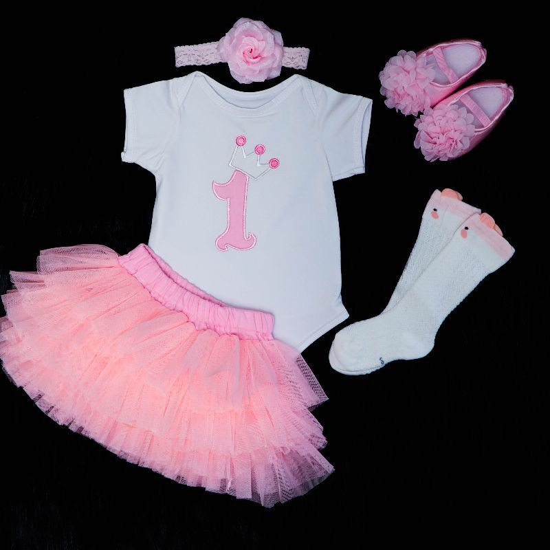 Set 5 món body xòe rời cho bé mặc đầy tháng thôi nôi size 4-13kg hàng hãng BABY KISS