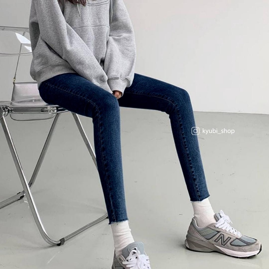 Quần jean nữ skinny lưng cao Kyubi co giãn có túi - Quần bò cạp cao dáng ôm co dãn (có bigsize) SKK11 | BigBuy360 - bigbuy360.vn