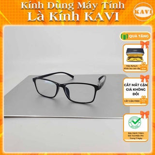 Kính Chống Ánh Sáng Xanh Khi Dùng Máy Tính Kavi KV026 - Dáng chữ nhật tròn basic dễ đeo hợp mặt, cắt cận giá không đổi