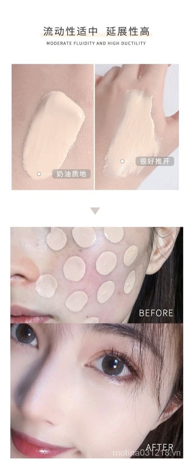 (Hàng Mới Về) Kem Nền Che Khuyết Điểm Bb Cream Mỏng Dưỡng Ẩm Kiềm Dầu Lâu Trôi Cho Da Khô