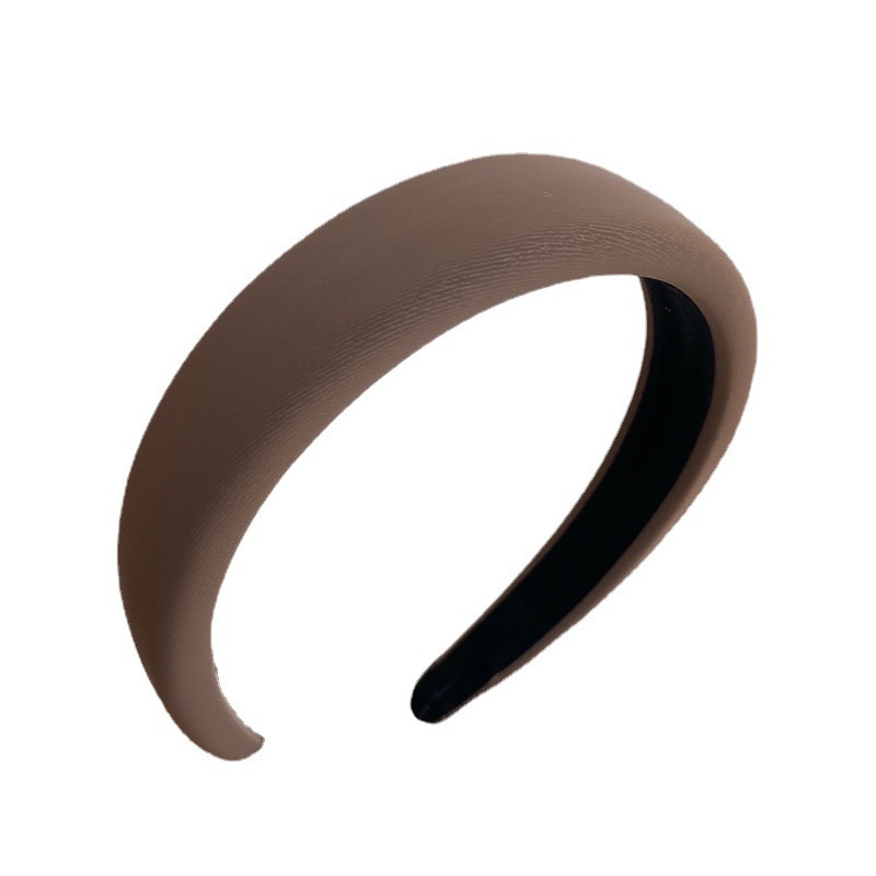 Băng đô bản rộng 3cm bằng da PU thời trang dành cho nữ