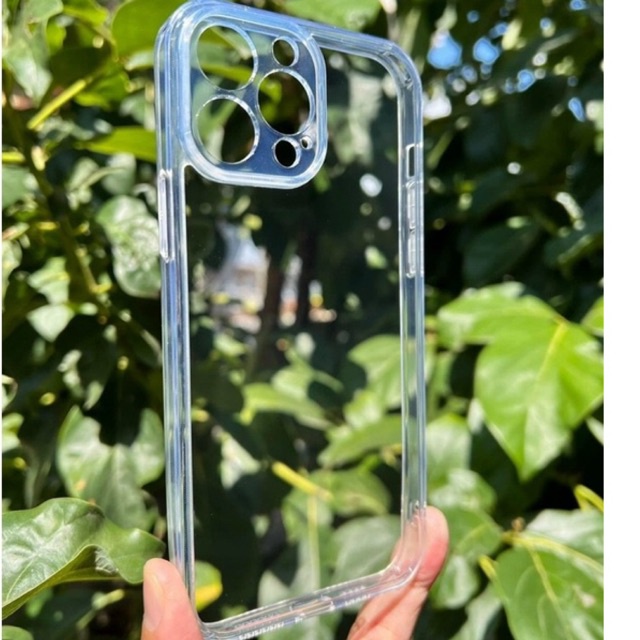 Ốp lưng trong suốt gờ bảo vệ camera chống sốc đủ dòng 7plus đến 13promax