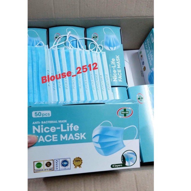 [Sỉ giá tốt] Khẩu tr Nice - Life FACE MASK 4 LỚP