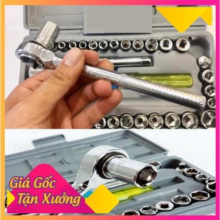 [XẢ KHO+FREE SHIP] Bộ khẩu xiết ốc , mở vít Bugi 40 chi tiết