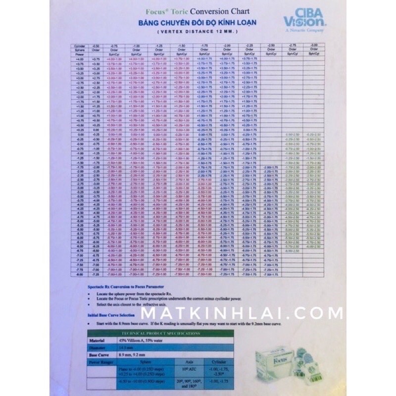 Kính áp tròng lens 1-3 tháng cận >10 loạn >225 Air Optix for Astigmatism