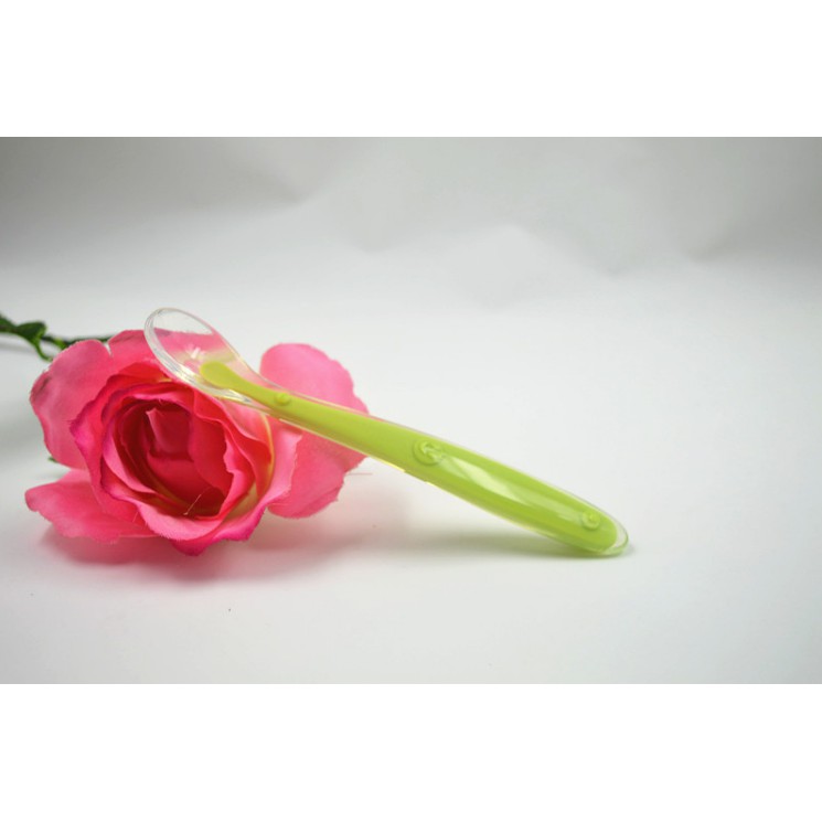 Thìa silicon ăn dặm an toàn cho bé  cán dài