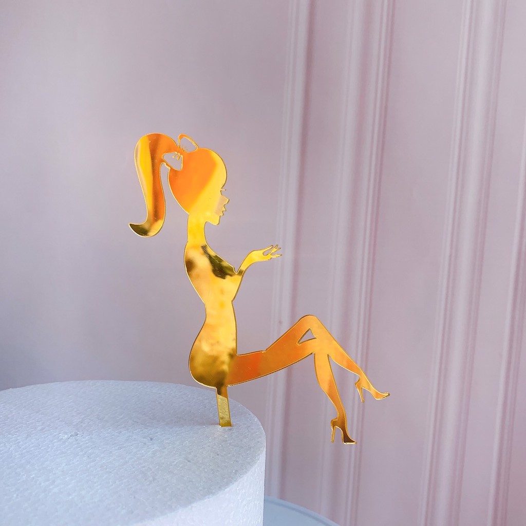 Trang Trí Sinh Nhật - Combo 10 chiếc Meka Meka cô gái màu vàng