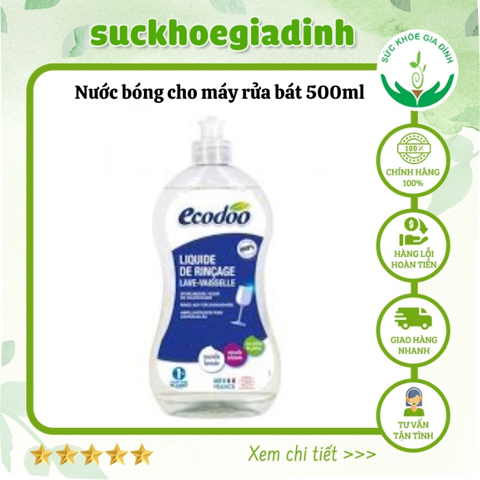 Nước Bóng Cho Máy Rửa Bát Ecodoo 500ml