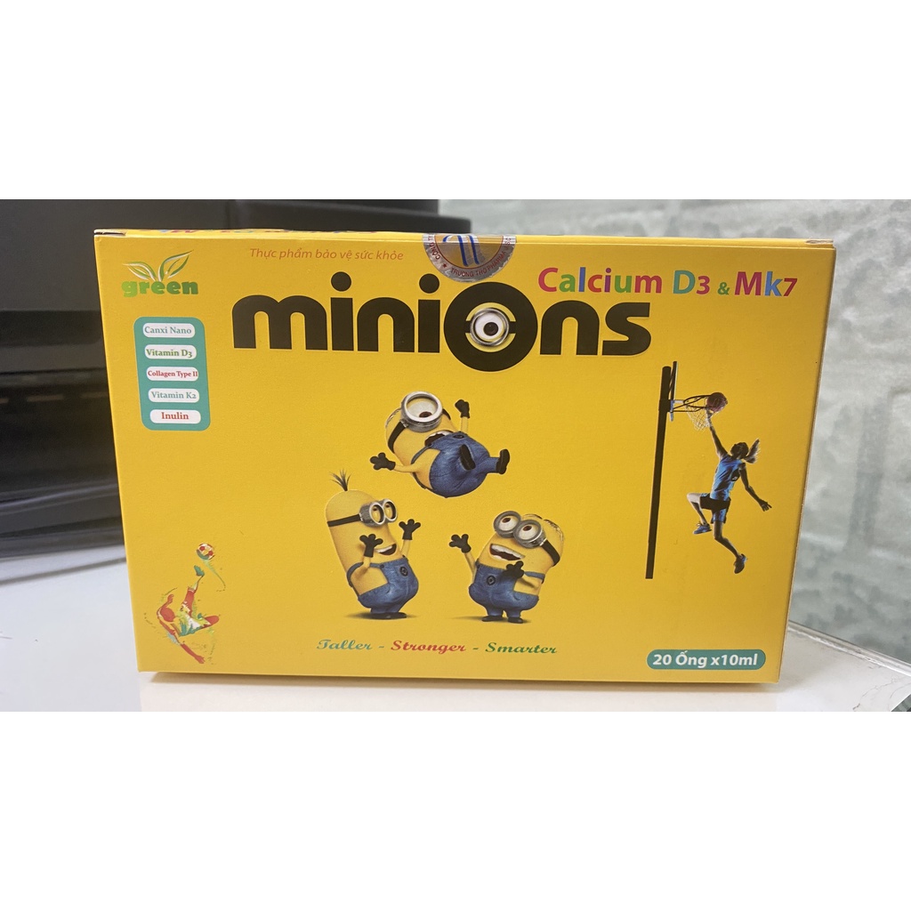 Minions Calcium d3 mk7 tăng cường hấp thu canxi giúp xương răng chắc khỏe,phát triển chiều cao cho bé