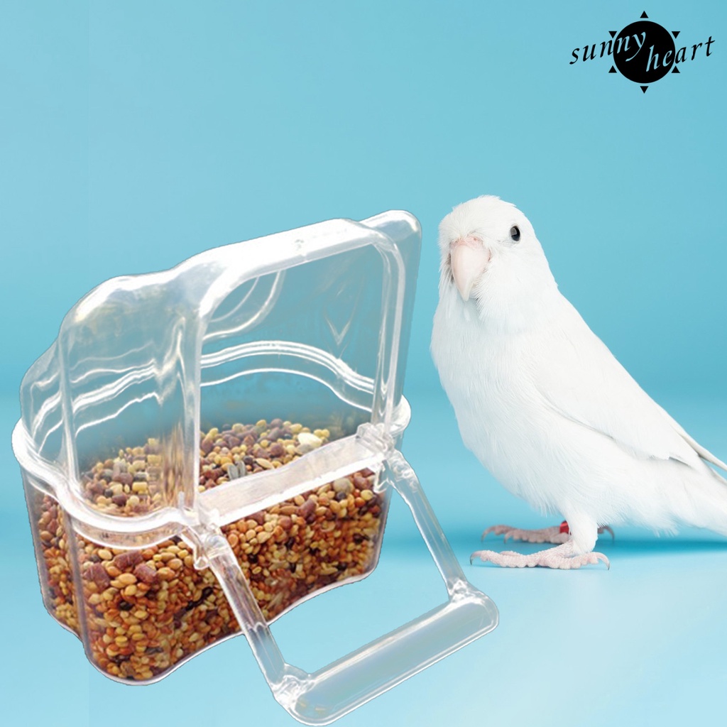 Set 2 Bát Đựng Nước Uống Trong Suốt Dành Cho Chim Vẹt