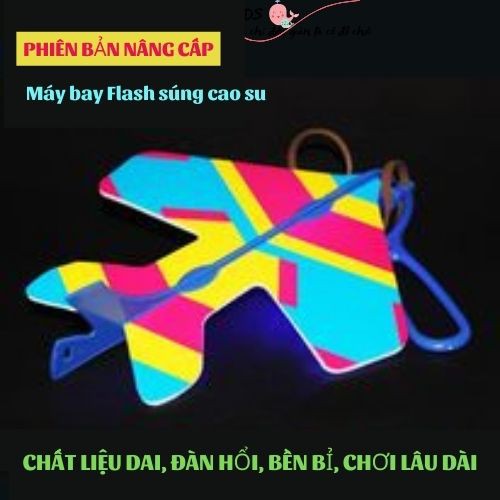 Máy bay xốp bắn ná trợ lực có đèn led – Đồ chơi cho bé giải trí vận động ngoài trời
