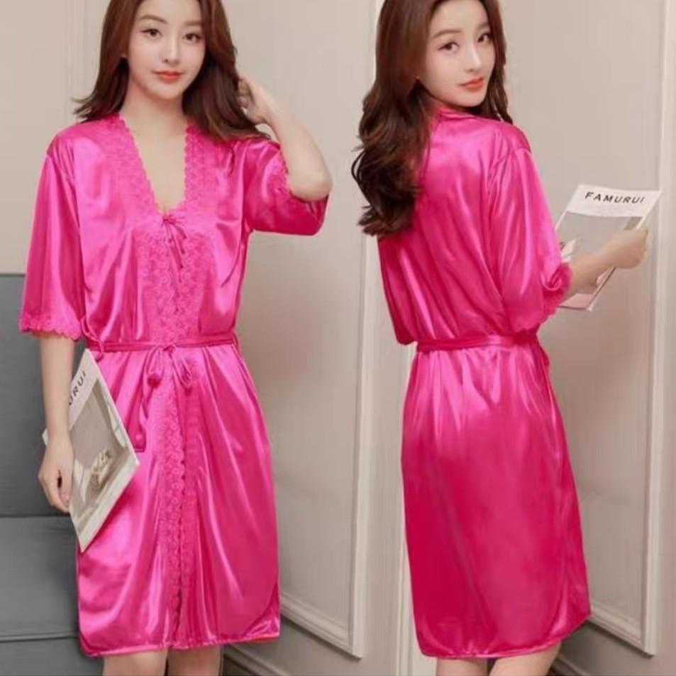 Mẫu Mới - Váy Lót Kimono 2 Trong 1 / Bên Ngoài
