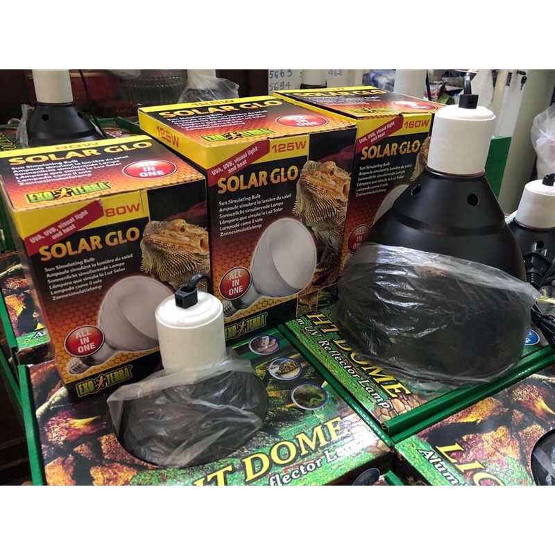 SOLAR GLO 80W EXO TERRA - ĐÈN TỔNG HỢP 3 TRONG 1, 3IN1 DÀNH CHO THÚ CƯNG VÀ BÒ SÁT, IGUANA, RỒNG ÚC. GIÁ RẼ BÁN RẼ.