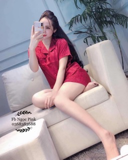Đồ Bộ Pijama Lụa Gấm Quần Đùi