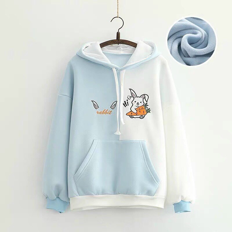 ÁO KHOÁC HOODIE NỮ THỎ CÂM CAROT CUTE DỄ THƯƠNG | BigBuy360 - bigbuy360.vn