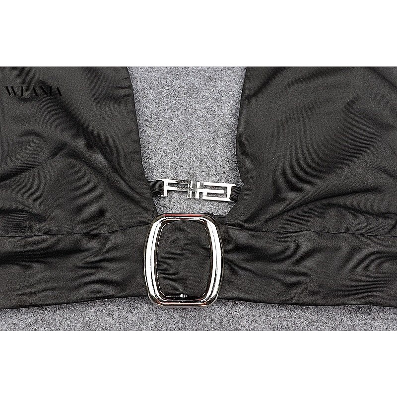 Áo Tank Top Hở Lưng Phối Găng Tay Phong Cách Đường Phố Cá Tính Cho Nữ