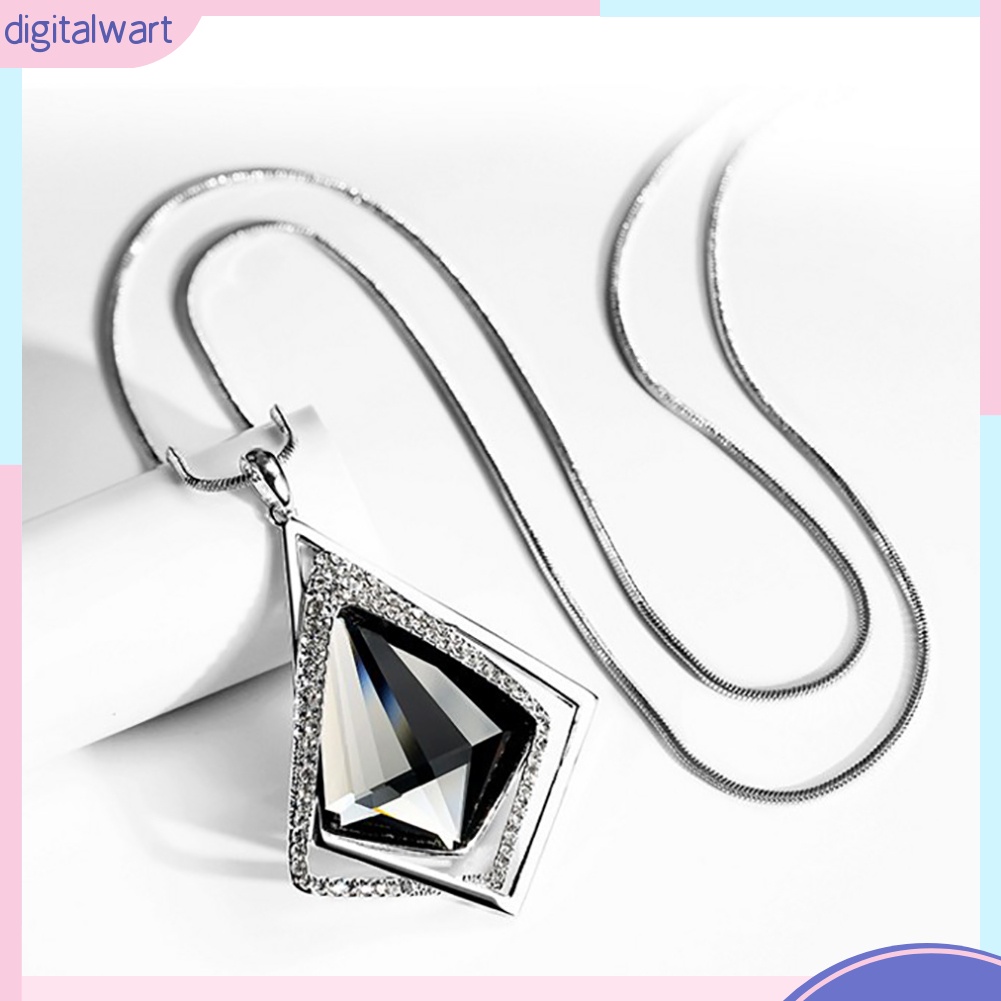 Dây chuyền kim loại dài đính đá thời trang dành cho nữ