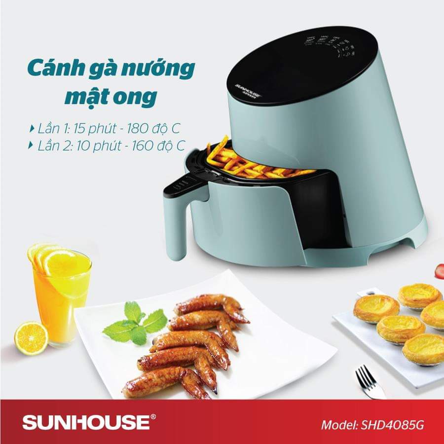 Nồi chiên không dầu 3,5L SUNHOUSE Mama SHD4085G tiết kiệm điện đa năng an toàn