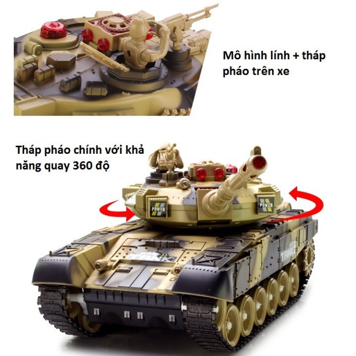 [SIÊU GIẢM GIÁ 49%] Xe Tăng Điều Khiển Từ Xa Size Lớn TANK WAR, Đồ bền cao và rất khỏe (Tặng pin điều khiển)