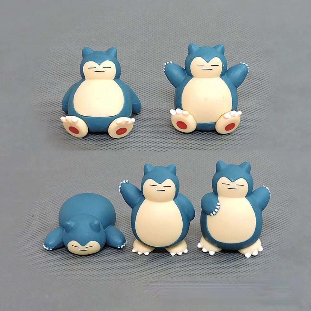 5 mô hình đồ chơi nhân vật snorlax trong phim hoạt hình pokemon