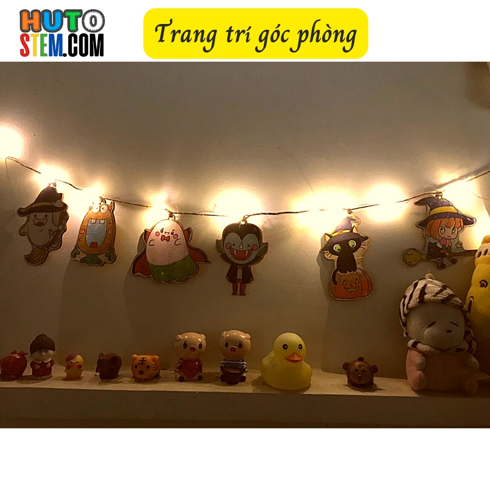 [Tự chọn set] Tô Màu Sáng Tạo, Chủ Đề Halloween, Tặng Kèm Dây Gai Treo Trang Trí
