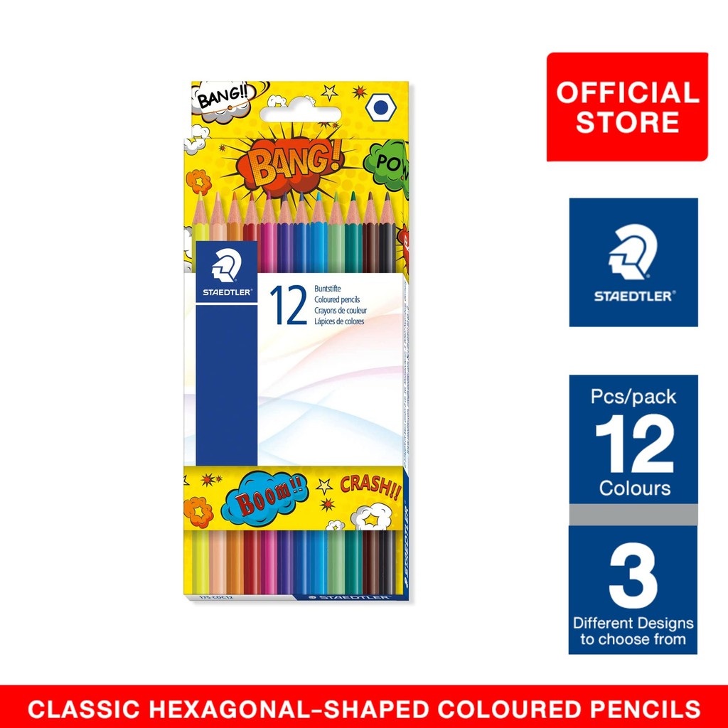 Hộp Chì Màu Staedtler 136C và 175COC( 12 màu, 24 màu, 36 màu, 48 màu) tặng kèm 1 chiếc gọt chì bên trong