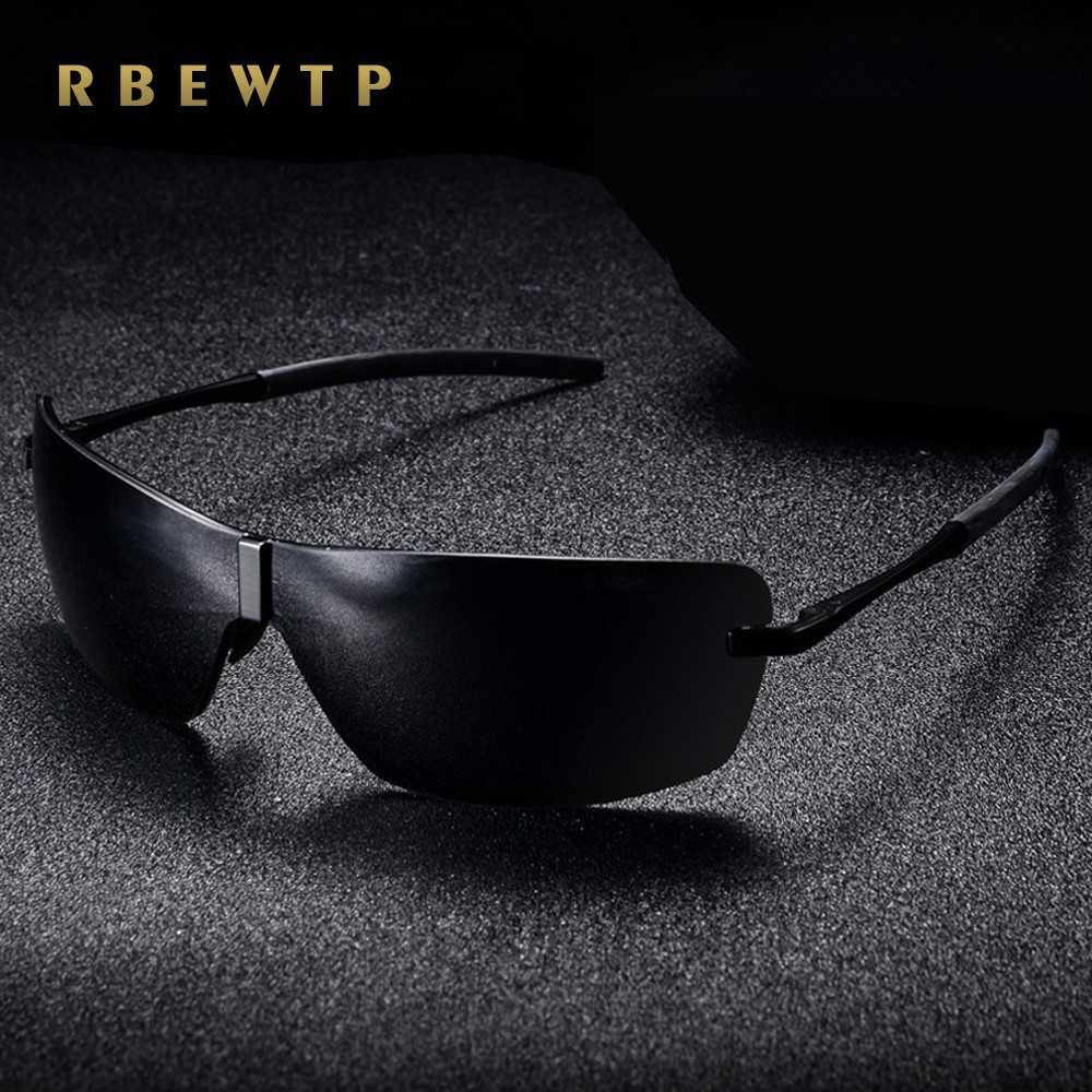 RBEWTP Square Sunglasses Men Polarized Driving Eyewear Accessories Night Vision Sun Glasses