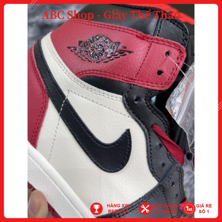 [FreeShip-Hàng Xịn] Giầy Jd1 Retro high Bead Toe  Full phụ kiện, Giày jordan đỏ đen trắng cao cấp