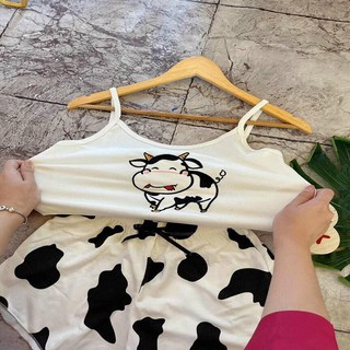 Set bò sữa hai dây croptop