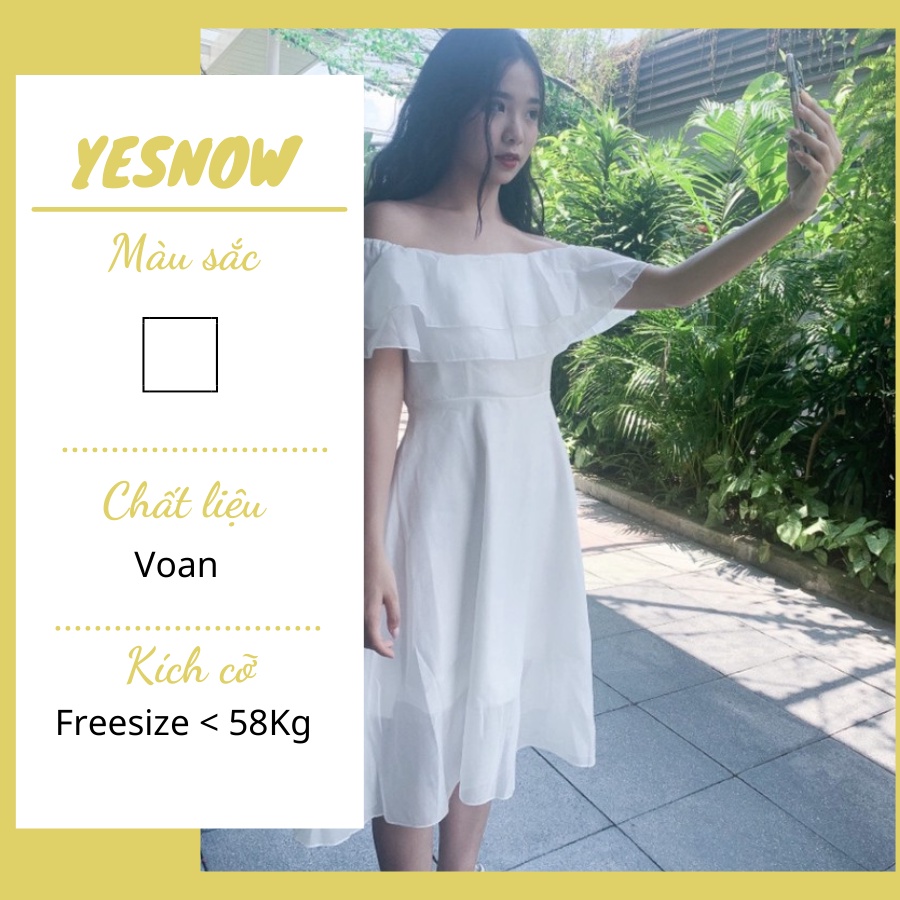 Đầm - váy trễ vai voan tơ 2 màu ( be, trắng),váy ulzzang- Váy trễ vaidự tiệc mặc cực xinh | WebRaoVat - webraovat.net.vn