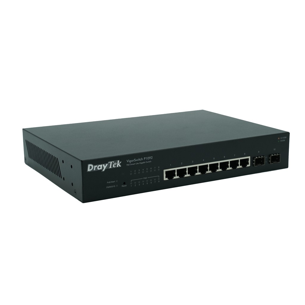 Bộ chia mạng DrayTek VigorSwitch P1092 Switch 8 cổng Gigabit Smart Lite PoE Managed Switch