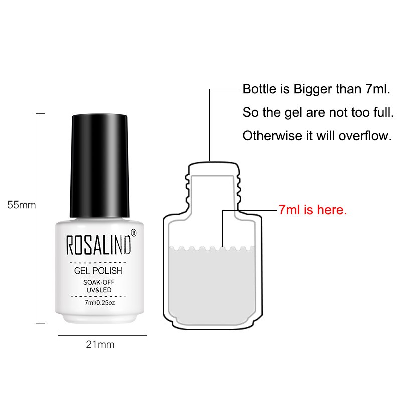 Sơn móng tay ROSALIND 7ML lâu trôi màu gradient