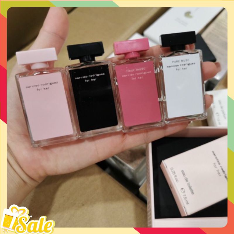 Sét Nước Hoa Narciso Rodriguez 4 chai mini 30ml Cực Thơm - Mùi Hương Quyến Rũ - Xịt Là Mê | Thế Giới Skin Care