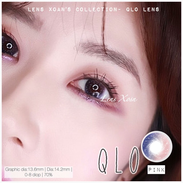 ÁP TRÒNG QLO GRAY- VIOLET- PINK ( LENS ME- KOREA) | LENS XOẮN