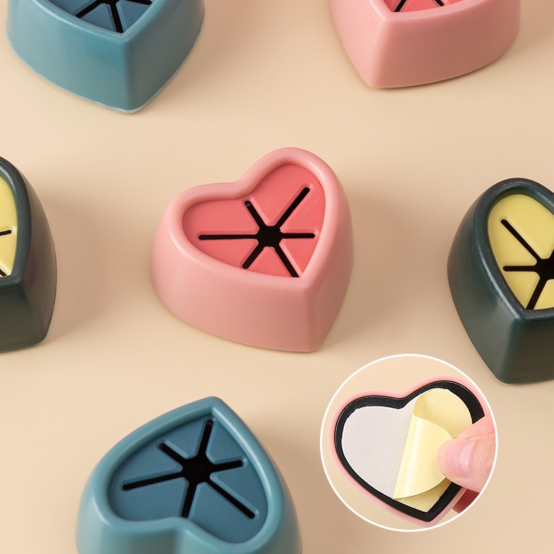 Giá Treo Khăn Gắn Tường Không Cần Khoan Lỗ Hình Trái Tim Sáng Tạo Cho Phòng Tắm / Nhà Bếp