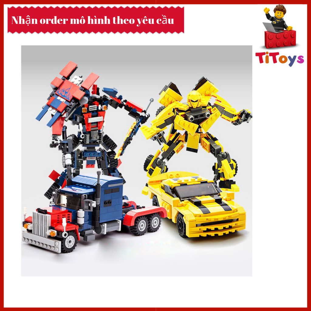 Bộ Lắp Ráp GUDI 8711 Transformers Robot BumbleBee Cỡ Nhỏ 221 khối - Đồ chơi Lắp ghép Xếp hình Non Lego GUDI 8711