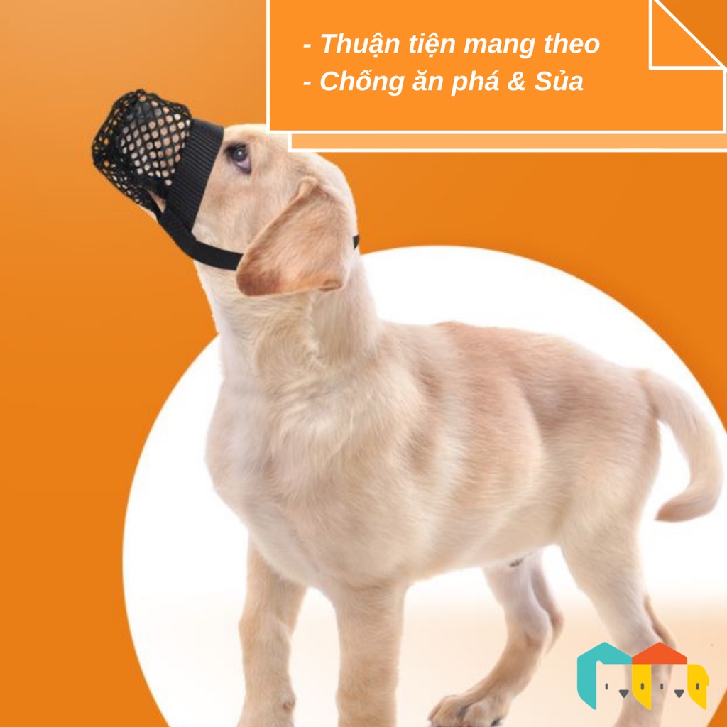 YOUNICE Rọ mõm lưới huấn luyện cắn phá, sủa