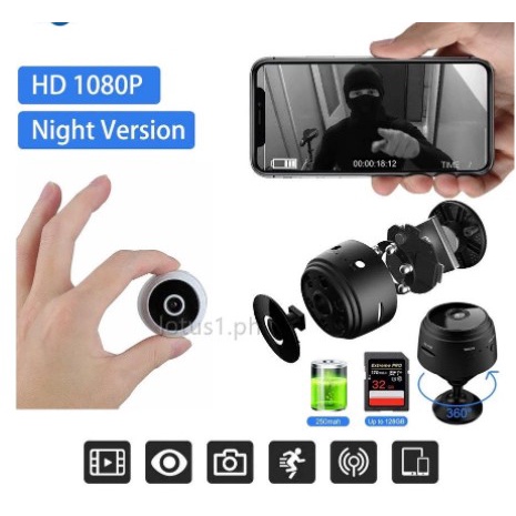 Camera An Ninh Ẩn Không Dây Kết Nối WiFi 1080P HD A9 Cho cctv camera cctv