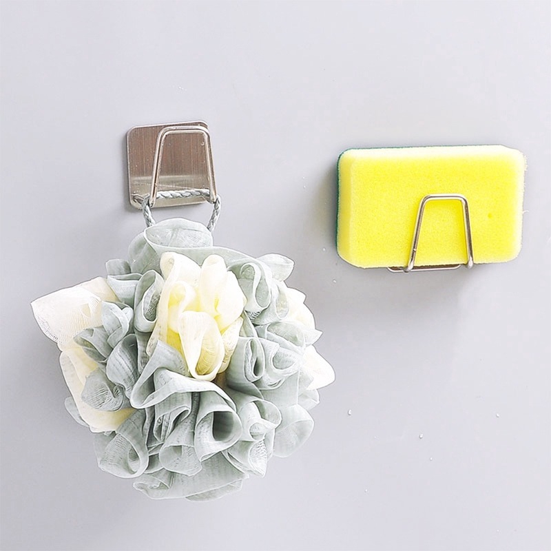 Giá đỡ bọt biển bằng inox gắn ở bồn rửa chén siêu dính tiện lợi