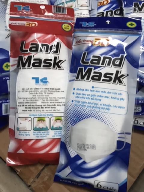 Khau Trang 3 D Land Mask khang khuan bich 6 cai | BigBuy360 - bigbuy360.vn