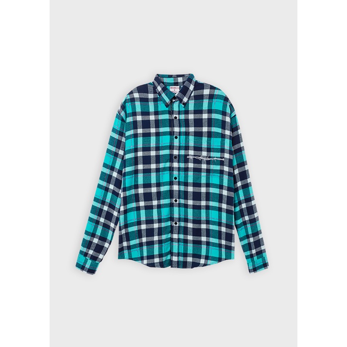 ÁO SƠ MI FLANNEL KẼM/ MÀU XANH LÁ