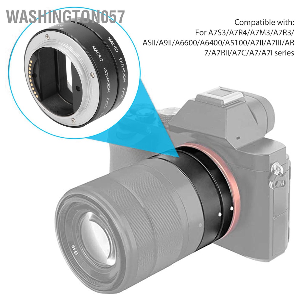 Có thể bán buôn NEX Mount Metal Macro Extension Tube 10mm 16mm Auto Focus for Sony A7S3 / A7R3 A9II A6600 A7C A7 Washington057 Hàng giao ngay