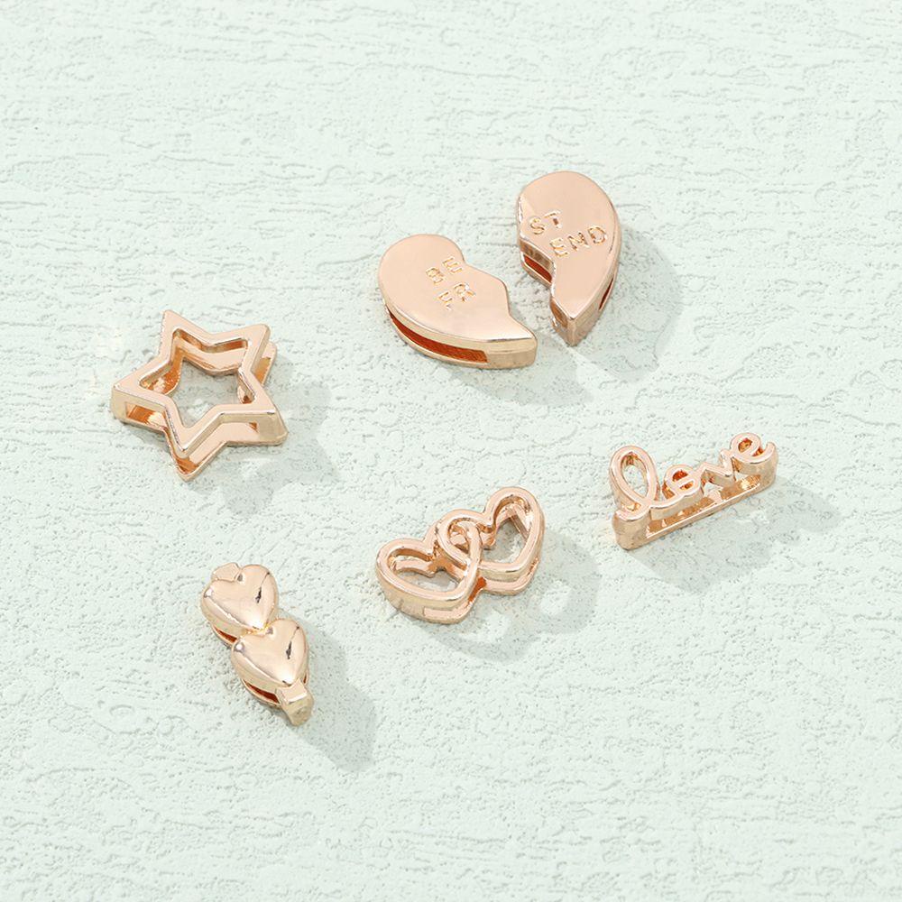Bộ Hạt Charm Bằng Kim Loại Dùng Trang Trí Vòng Đeo Tay DIY