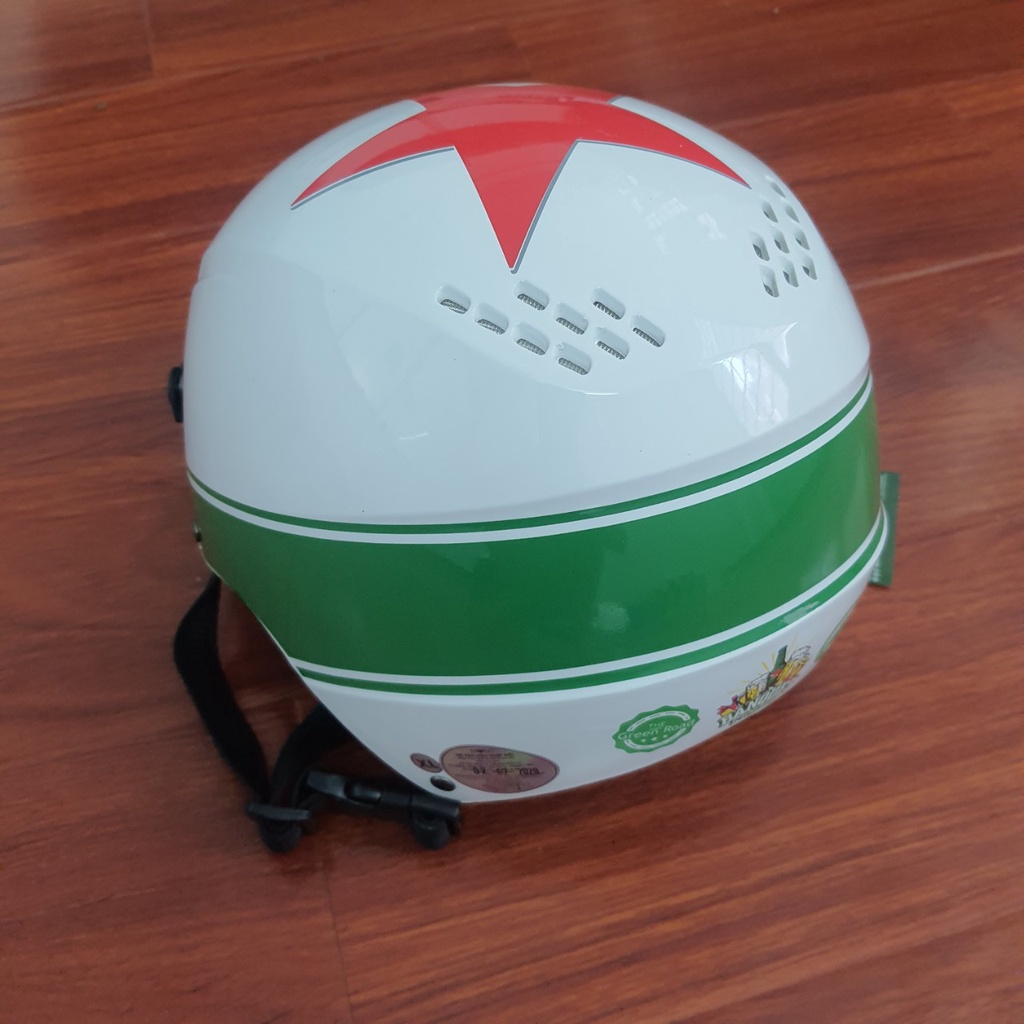 Mũ Bảo Hiểm Xe Máy Moto 1/2 Nửa Đầu 3/4 Đầu Người Lớn Quảng Cáo Heineken Hàng Đặc Biệt Đặt Hàng Hãng Protec Có Tem Chuẩn