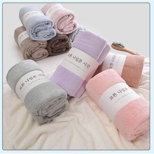Khăn Tắm Hàn Quốc Lông Cừu LOẠI 1 khổ lớn (Dài 140cm X Rộng 70cm, Làm Từ Sợi Siêu Tự Nhiên,khăn tắm cho bé