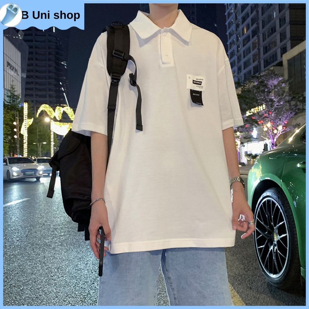 Áo thun nam, polo cộc tay, có cổ nam from rộng phong cách Hàn Quốc, xuất sịn_ B Uni Shop
