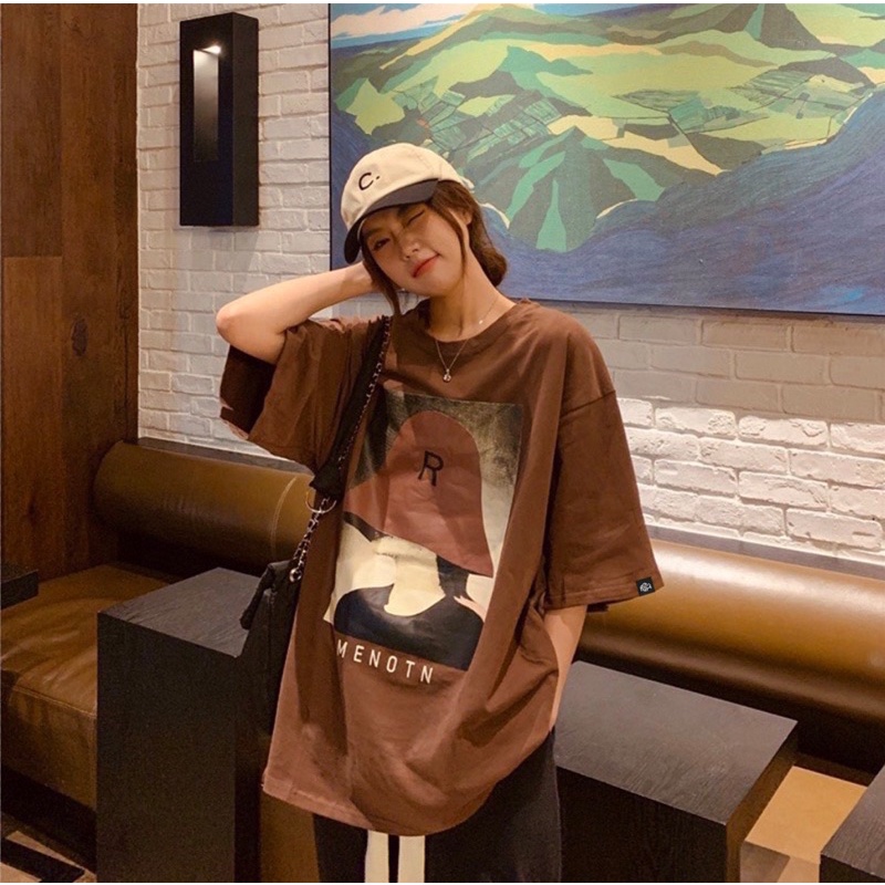 Áo thun phông logo tay nam nữ PINK tay lỡ form rộng CÔ GÁI Unisex