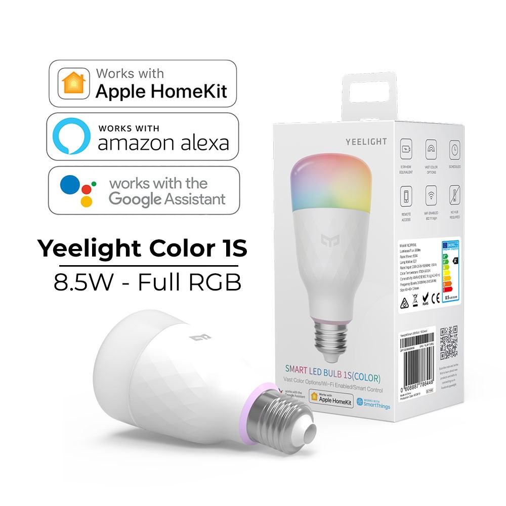 Hỏa Tốc HN-Bóng Đèn Yeelight Smart Bulb W3 hoặc 1S, Bóng đèn LED thông minh 16 triệu màu bản quốc tế